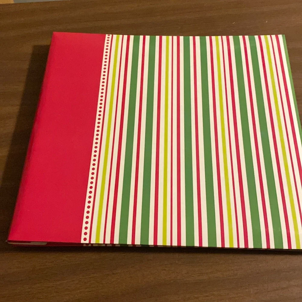 Holiday Stripes Scrapbooking Binder
